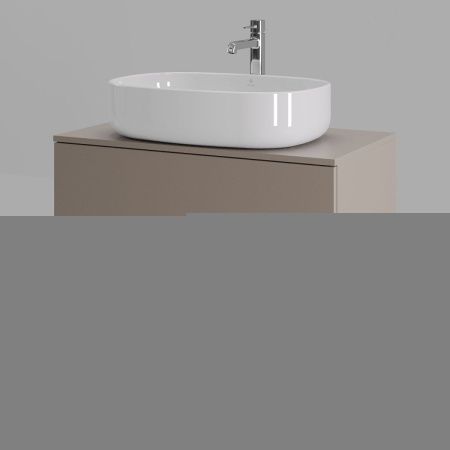 Тумба с раковиной Orange Line Li-80TuLMDF+B04-600W 80х50 цвет бежевый