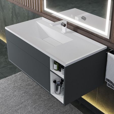 Тумба с раковиной Uperwood Lotus Premium 39340207465 100х50 цвет серый