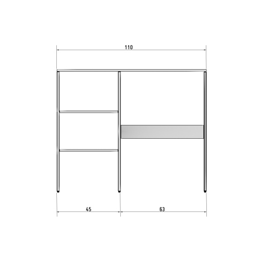 Тумба под раковину Corozo Гера SD-00001908 47х48х88 - фото 5