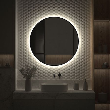 Зеркало с подсветкой Defesto AURA DF 2986 90х90 подвесное