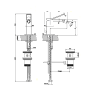 Смеситель Gessi Rettangolo K 53007#031 на биде хром