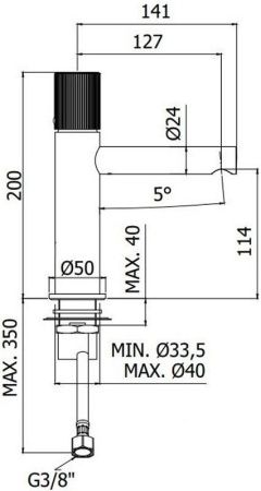Смеситель Paffoni Jo JO071CR на раковину хром