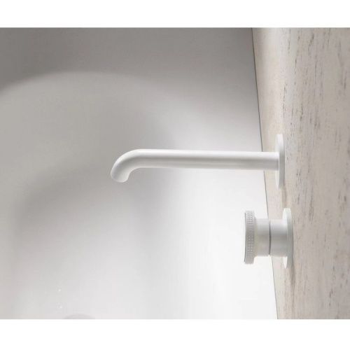 Смеситель для раковины Bronze de Luxe OMG! 9007W-R встраиваемый в стену белый - фото 5