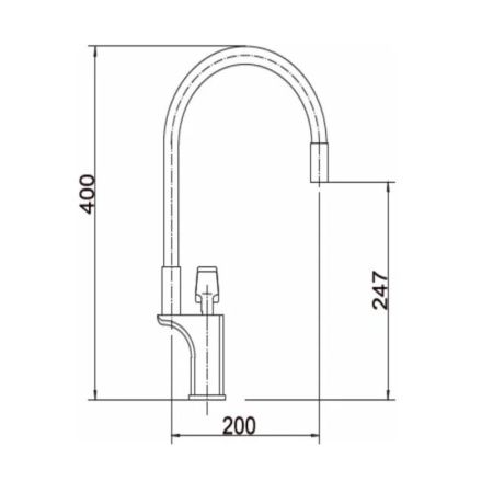 Смеситель для кухни Fashun A4081-7 на мойку черный