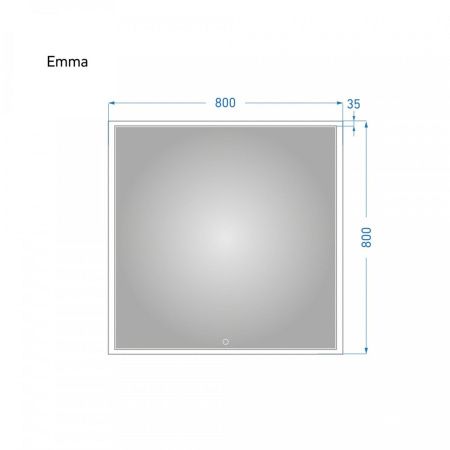 Зеркало с подсветкой Alavann Emma ALV0065001 80х80 подвесное