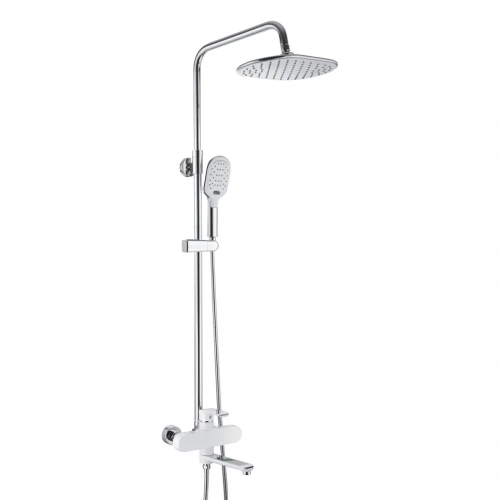 Душевая стойка Rose R2136F настенная цвет белый/хром - фото 2