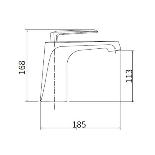 Смеситель Fashun A1061 на раковину хром - фото 3