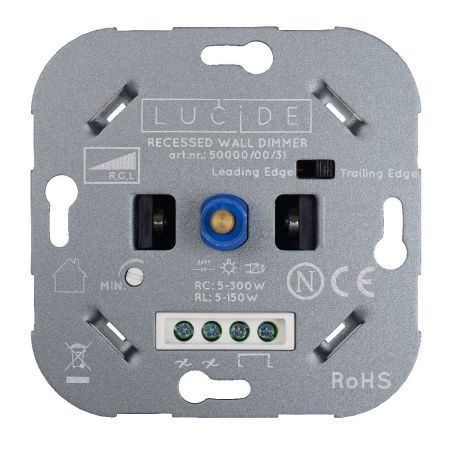 Диммер Lucide Recessed wall dimmer nl (Рецессед валл диммер нл) 50000/00/31
