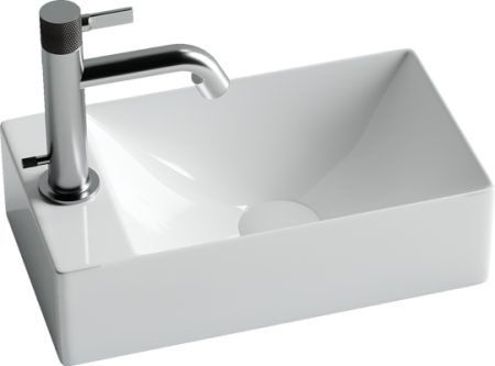 Раковина из сантехнического фарфора Ceramica Nova ELEMENT CN5008 40х20 подвесная цвет белый 1 отверстие под смеситель