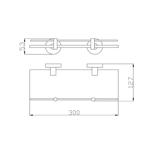 Полка в ванную комнату RavSlezak Colorado COA0900/30ZRK - фото 2