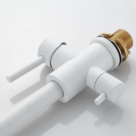 Смеситель для кухни Raffine F118C на мойку белый