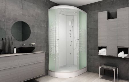 Душевая кабина AvaCan L902RGM+EL 120х80 асимметричная с крышей ориентация правая