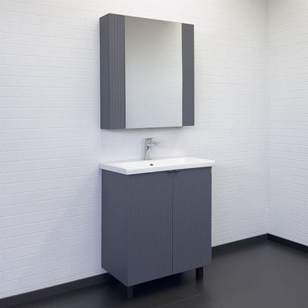 Тумба с раковиной Comforty Лима 00-00013686CF 70х50 напольная цвет черный