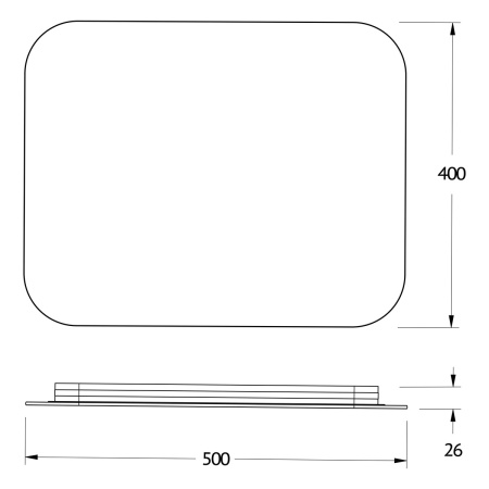 Зеркало в ванную Defesto OPTI DF 2801SH 50х40