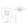 Верхний душ Graffio KINGS 412 KI412NEO 40х40 черный