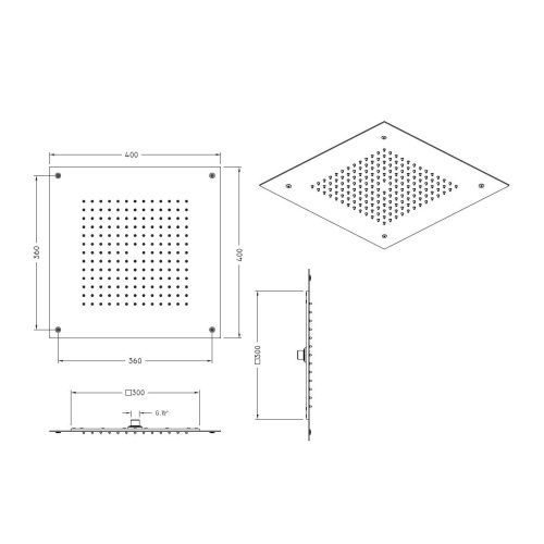 Верхний душ Graffio KINGS 412 KI412NEO черный - фото 3