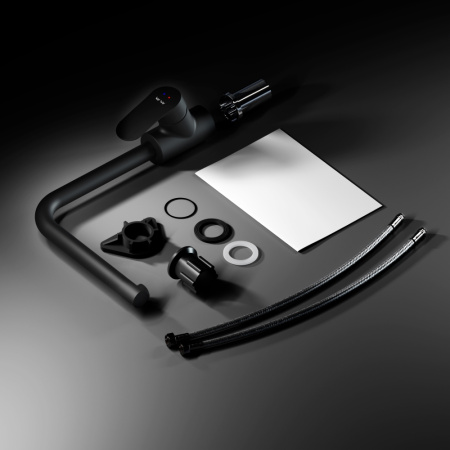 Смеситель для кухни Am.Pm Like F8005022 на раковину/на столешницу черный без термостата