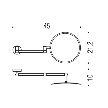 Косметическое зеркало Colombo Specchi В9759.CR