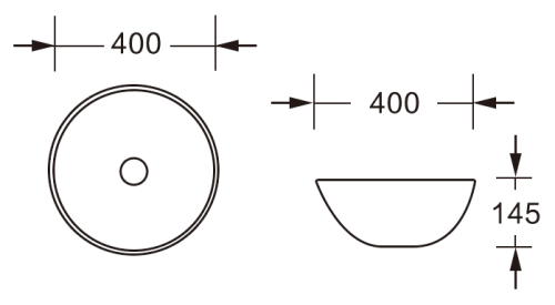 Раковина из сантехнического фарфора MILLEAU GLACE MU3301B-GW 40х40 накладная цвет белый глянцевый без отверстий под смеситель - фото 2