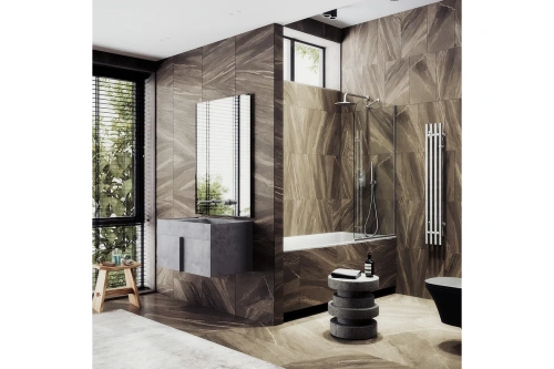 Душевая шторка на ванну Maybah Glass MGV-154-4у 74х140 стекло прозрачное профиль хром матовый ориентация универсальная - фото 2 Душевая шторка на ванну Maybah Glass MGV-154-4у 74х140 стекло прозрачное профиль хром матовый ориентация универсальная - фото 2