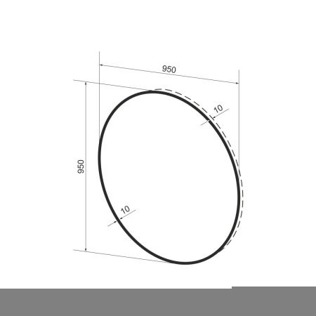 Зеркало Wellsee 7 Rays' Spectrum 172201760 100х100 подвесное
