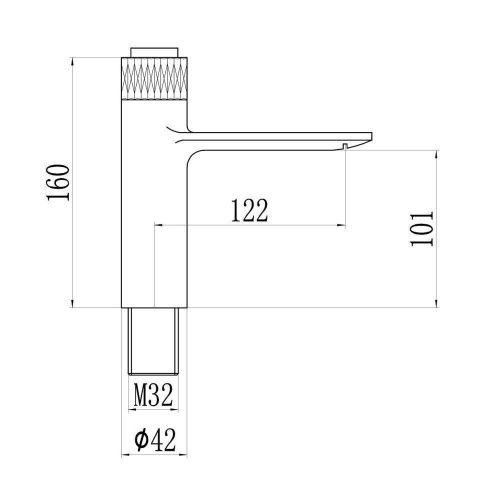 Смеситель Savol S-601810H на раковину черный - фото 3