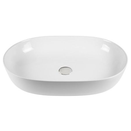 Раковина из сантехнического фарфора Bond Oval S51-600 60х40 накладная цвет белый без отверстий под смеситель
