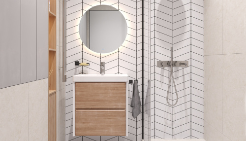 Тумба под раковину Velvex GESSO tpGES.60.2Y-25.21 59х39х59 подвесная цвет белый/дуб сонома - фото 5