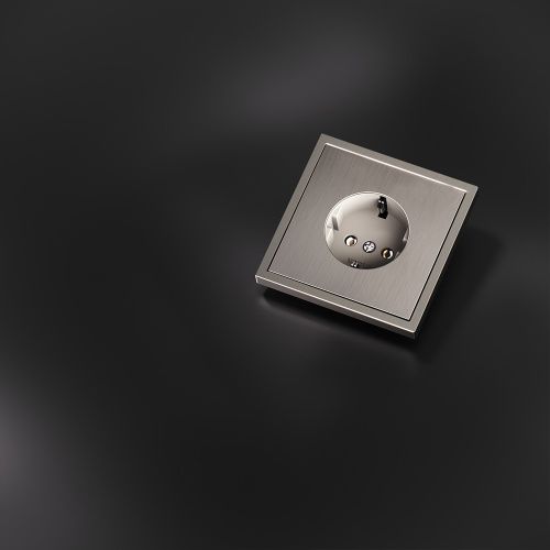 Накладка для розетки с заземлением VOLTUM S70 METAL VLSM000611 - фото 3