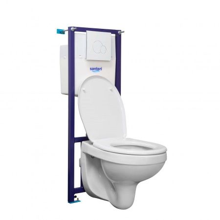 Комплект унитаз с инталляцией и клавишей смыва Santeri Альфа 138164S0000B2
