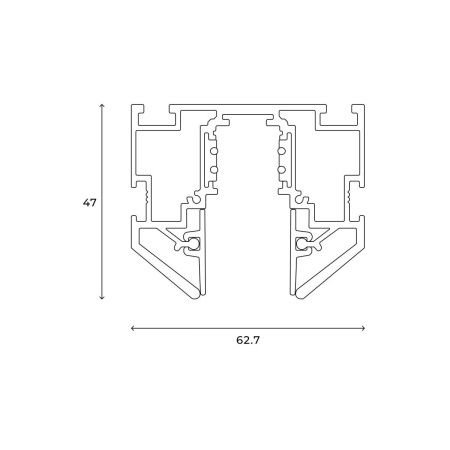 Шинопровод магнитный для натяжного потолка Hesby Lighting ElDeko (ЕлДеко) HSBL_0186
