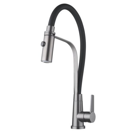 Смеситель для кухни Shevanik S943T-3 на мойку оружейная сталь