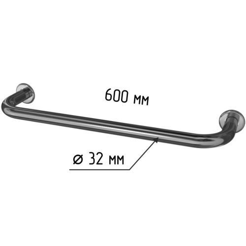 Поручень для ванной прямой из нержавеющей стали Dstrana  3218-600 - фото 2