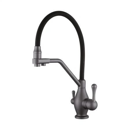 Смеситель для кухни Rose R858Y на мойку оружейная сталь