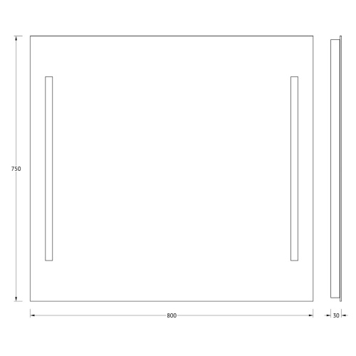 Зеркало в ванную Evoform Lumline BY 2017 80х75 цвет серый - фото 2