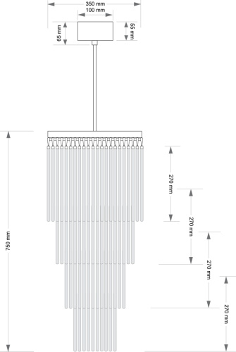 Люстра на штанге Kutek Filago (Филаго) FIL-ZW-10(P)350/270 - фото 2