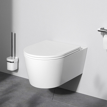 Унитаз подвесной Am.Pm Func C8F1701SC белый с сиденьем микролифт безободковый каскадный смыв