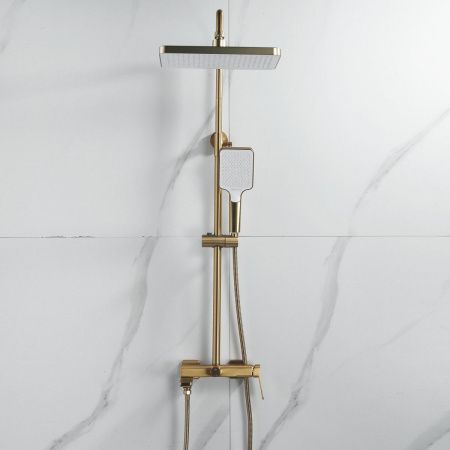 Душевая стойка Shevanik S9936G настенная цвет золото