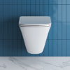 Унитаз подвесной BelBagno MARMI BB052CHR/BB052SC белый с сиденьем микролифт безободковый каскадный смыв