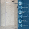Душевой уголок BelBagno MARINO MARINO-2-AH-1-150/100-C-Cr 150х100 стекло прозрачное профиль хром без поддона