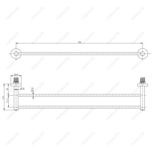 Полотенцедержатель Melana 867002 - фото 2 Полотенцедержатель Melana 867002 - фото 2