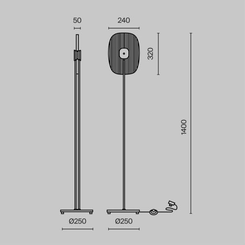 Светильник напольный Maytoni Eclipse MOD152FL-L1BK - фото 2