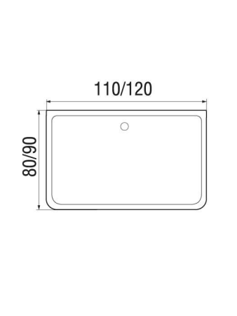 Душевой поддон акриловый Wemor 10000006061 110х80 белый с каркасом