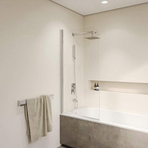 Душевая шторка на ванну RGW Screens 351100908-11 80х150 стекло прозрачное профиль хром глянцевый ориентация универсальная - фото 4