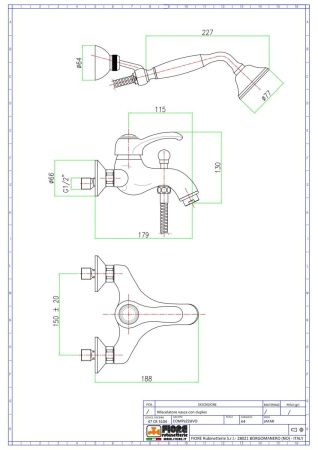 Смеситель Fiore Jafar 47CR5104 настенный хром