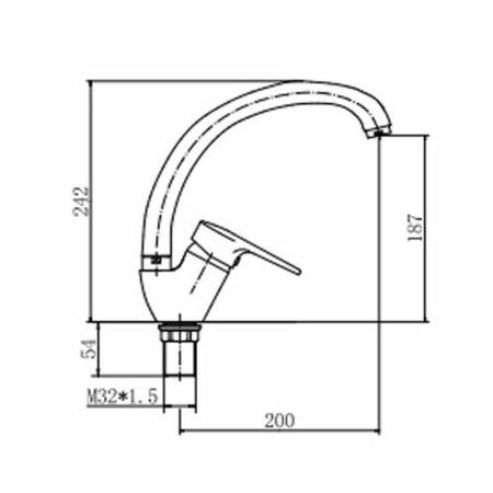 Смеситель для кухни Fashun A4156-2 на мойку хром