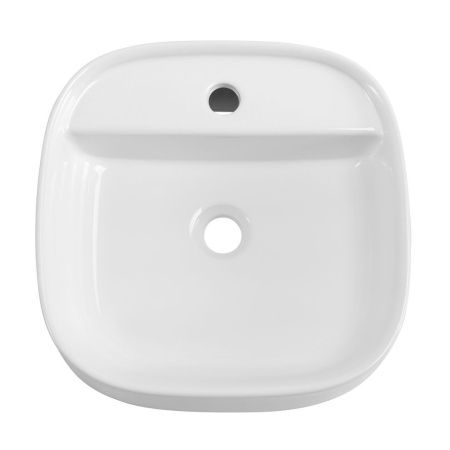 Раковина керамическая Cezares CZR-6581 40х40 накладная цвет белый 1 отверстие под смеситель