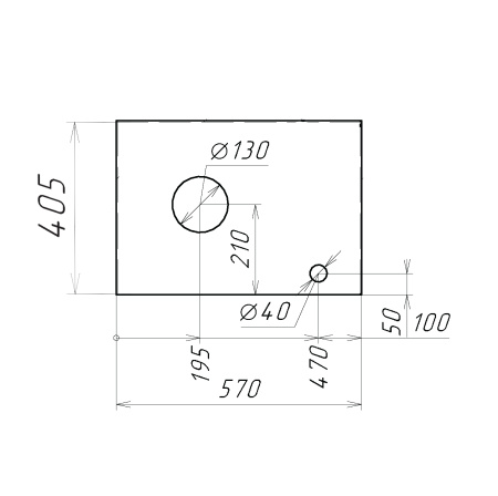 Столешница Grossman Флай 506002 57х39 накладная цвет серый