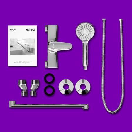 Смеситель для ванны и душа Dorff Ultra D5095000 настенный хром