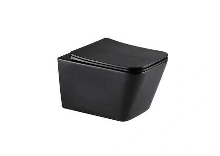 Унитаз подвесной Gid Tornado 62302Y черный матовый с сиденьем микролифт безободковый смыв торнадо